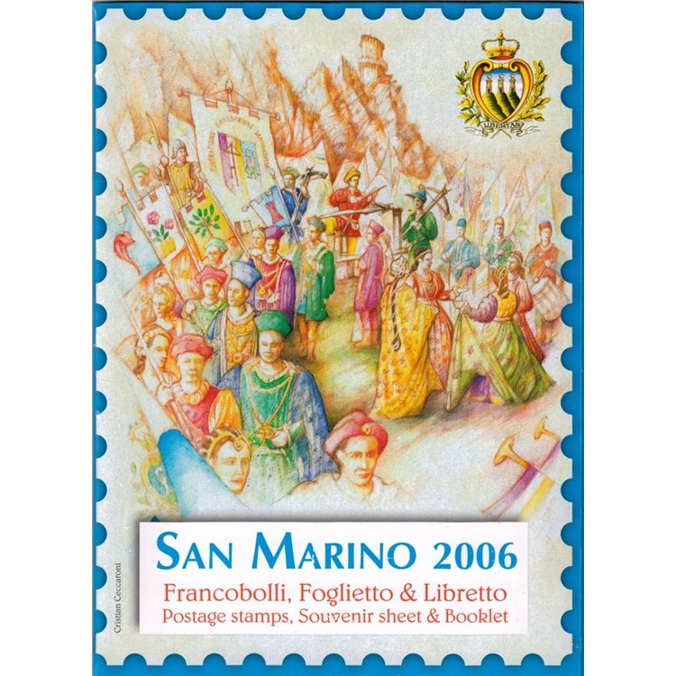 SAN MARINO 2006 Complete vintage 38v + 1 s/s + 1 booklet + 3 IP MNH**