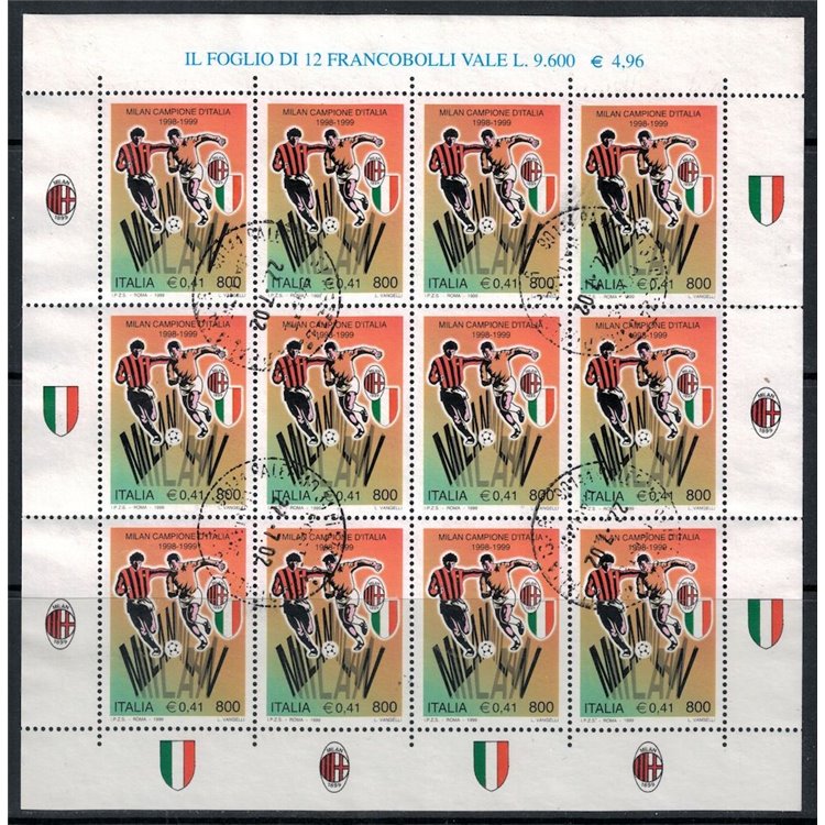 ITALY 1999 Milan champion of Italy m/s us