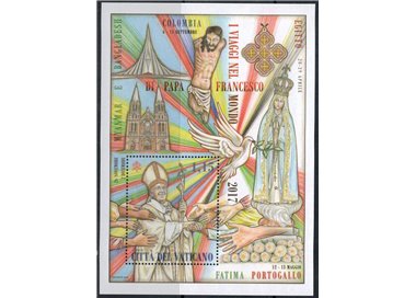 VATICANO 2018 Viaggi del Papa BF MNH**