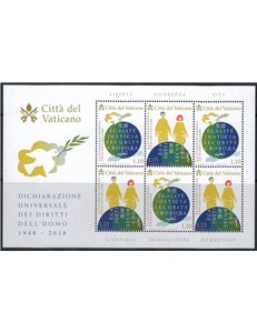 VATICAN 2018 Human Rights m/s MNH**