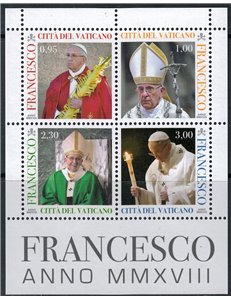 VATICAN 2018 Pope Francis s/s MNH**
