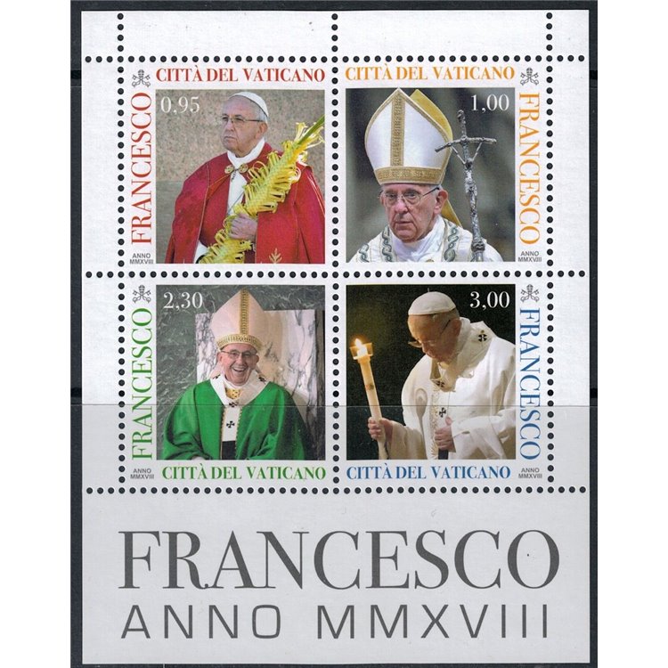 VATICANO 2018 Papa Francesco BF MNH**