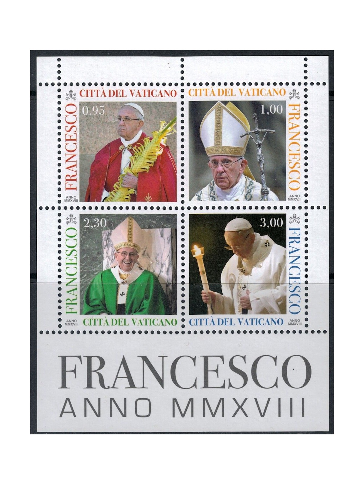 VATICANO 2018 Papa Francesco BF MNH**