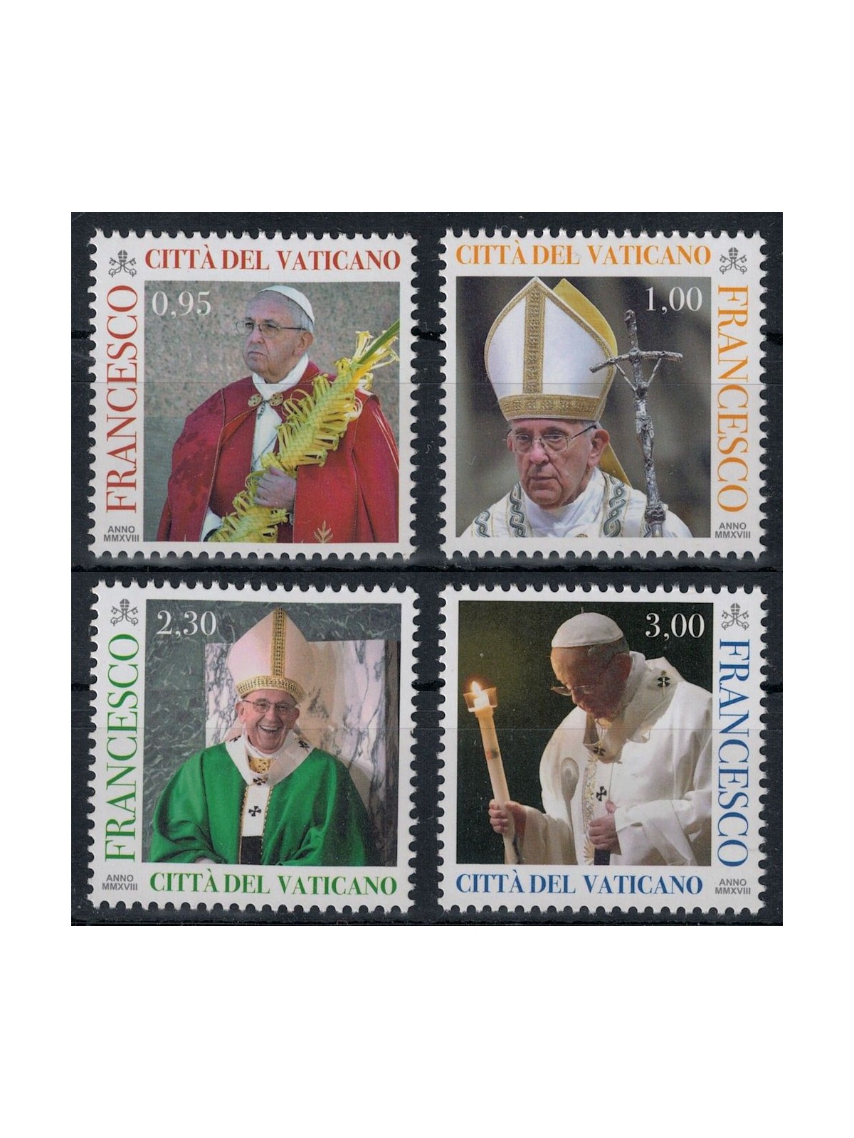 VATICAN 2018 Pope Francis 4v MNH**