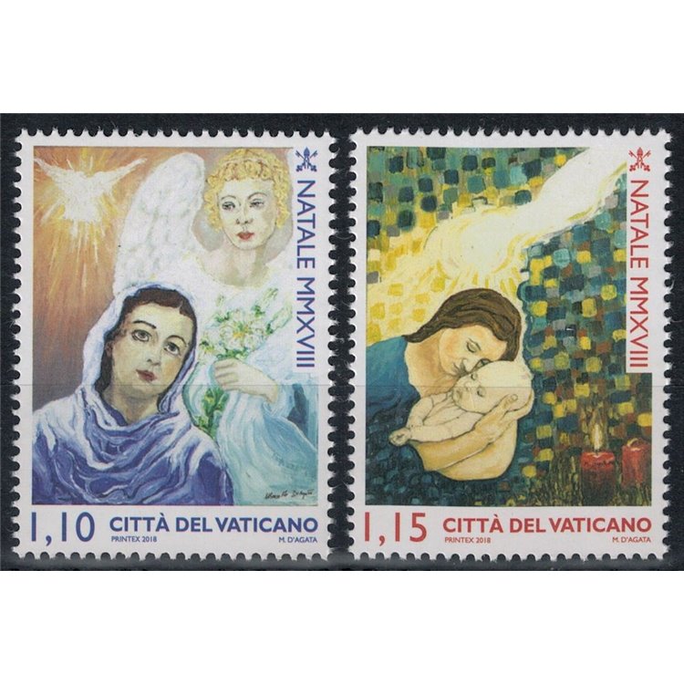 VATICAN 2018 Christmas 2v MNH**
