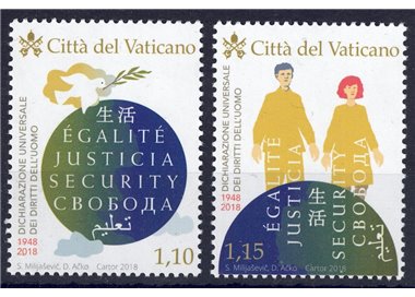 VATICAN 2018 Human Rights 2v MNH**