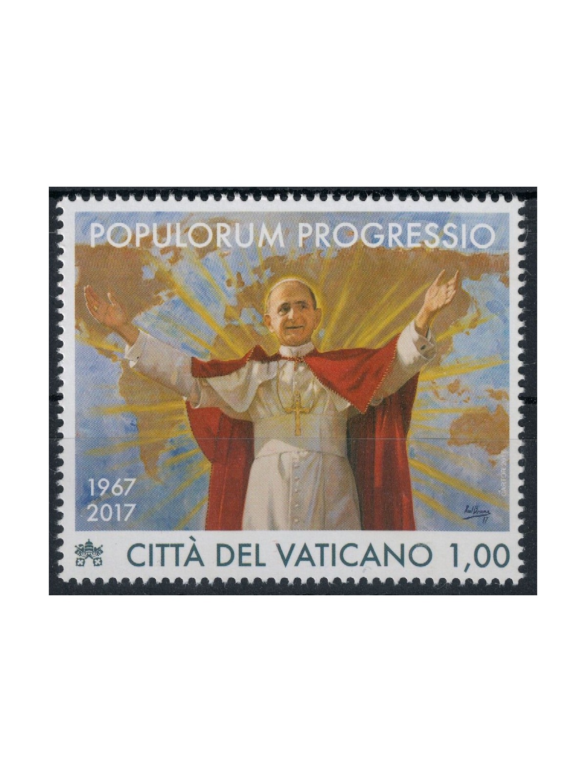 VATICANO 2017 Enciclica Populorum Progressio MNH**