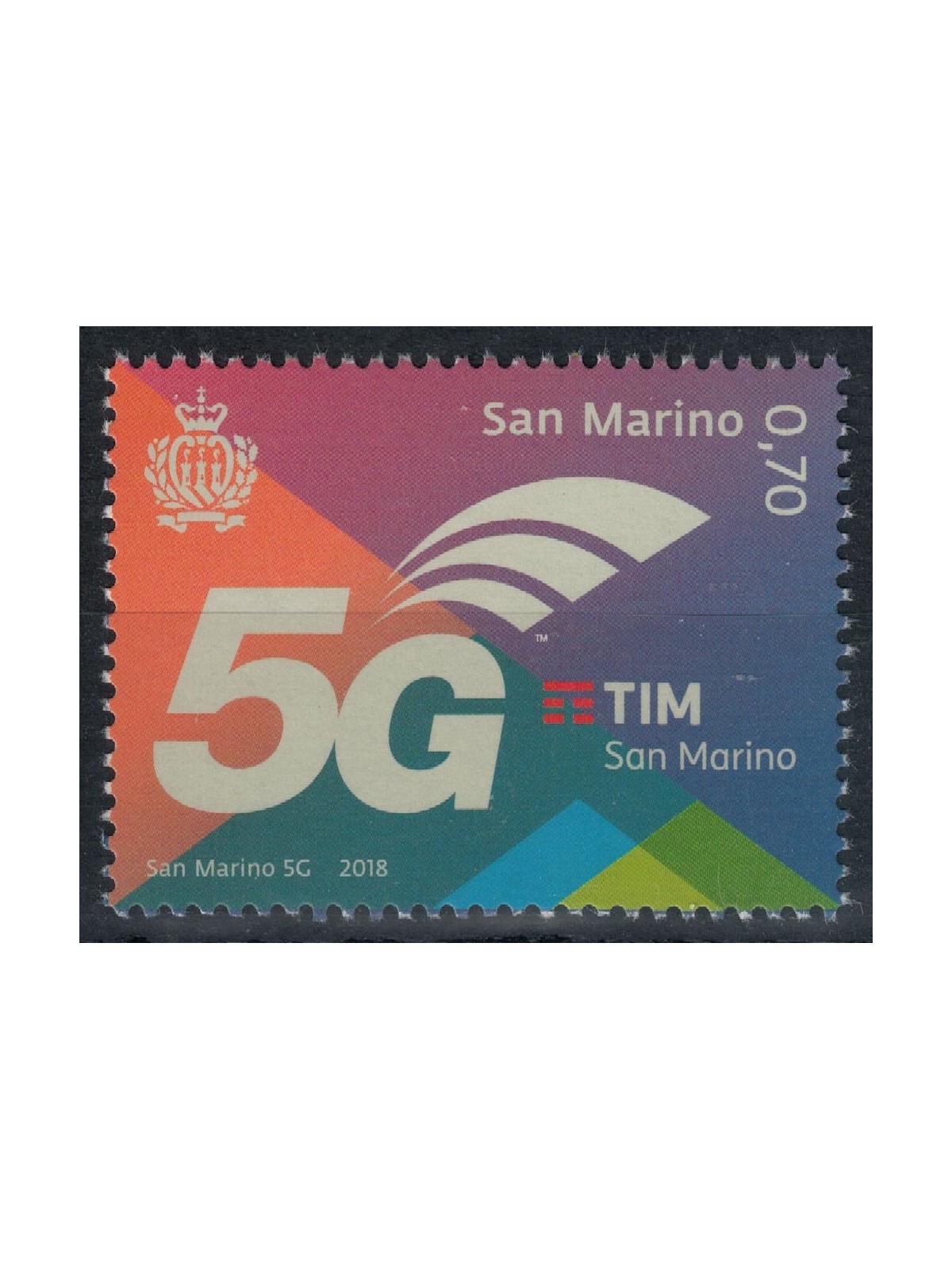 SAN MARINO 2018 Tim 5G MNH**