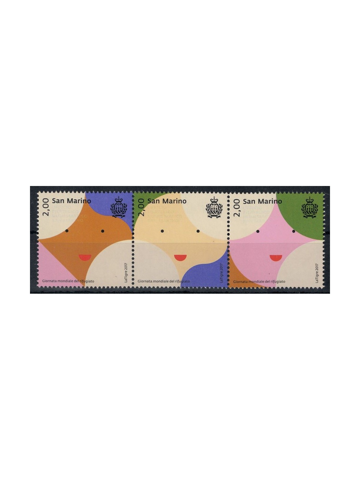 SAN MARINO 2017 Refugee Day 3v MNH**