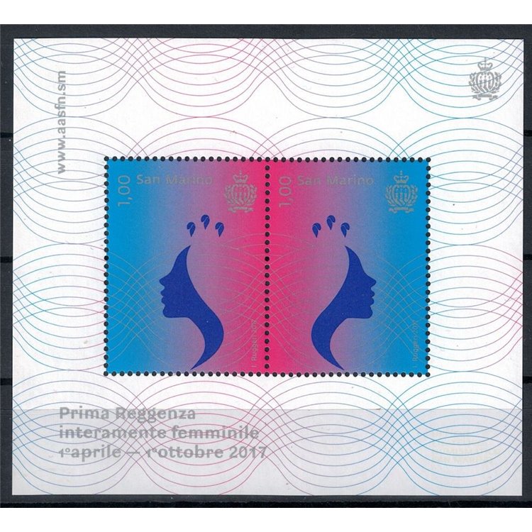 SAN MARINO 2017 Prima Reggenza Femminile BF MNH**