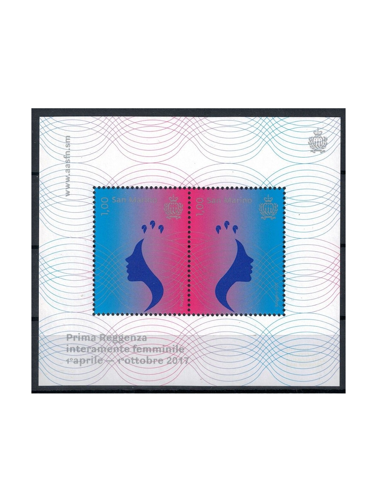 SAN MARINO 2017 First Female Regency s/s MNH**