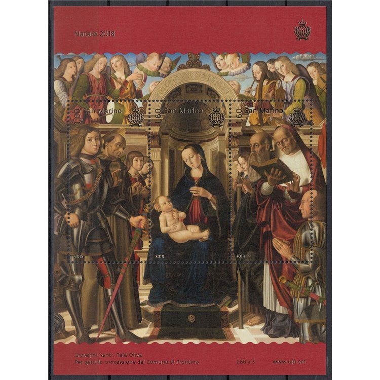 SAN MARINO 2018 Christmas s/s MNH**