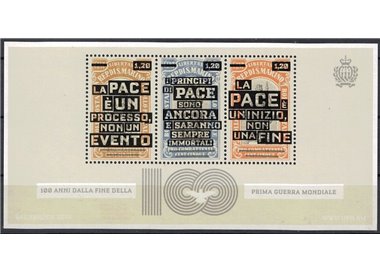 SAN MARINO 2018 Prima Guerra Mondiale BF MNH**