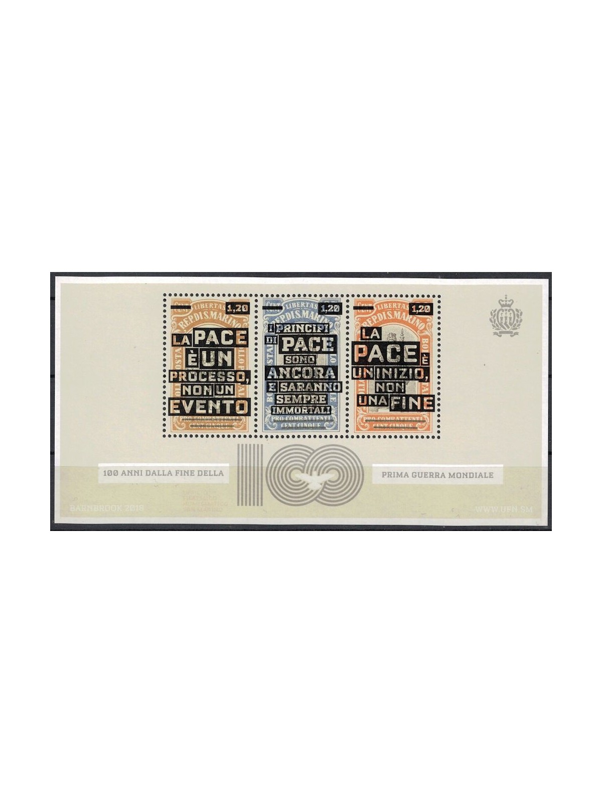 SAN MARINO 2018 First World War s/s MNH**