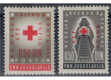 TRIESTE B 1952 Croce Rossa 2v MH*