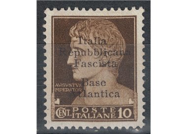 ATLANTIC BASE 1943 Fascist Republican Italy (5 lines) 10c MH*