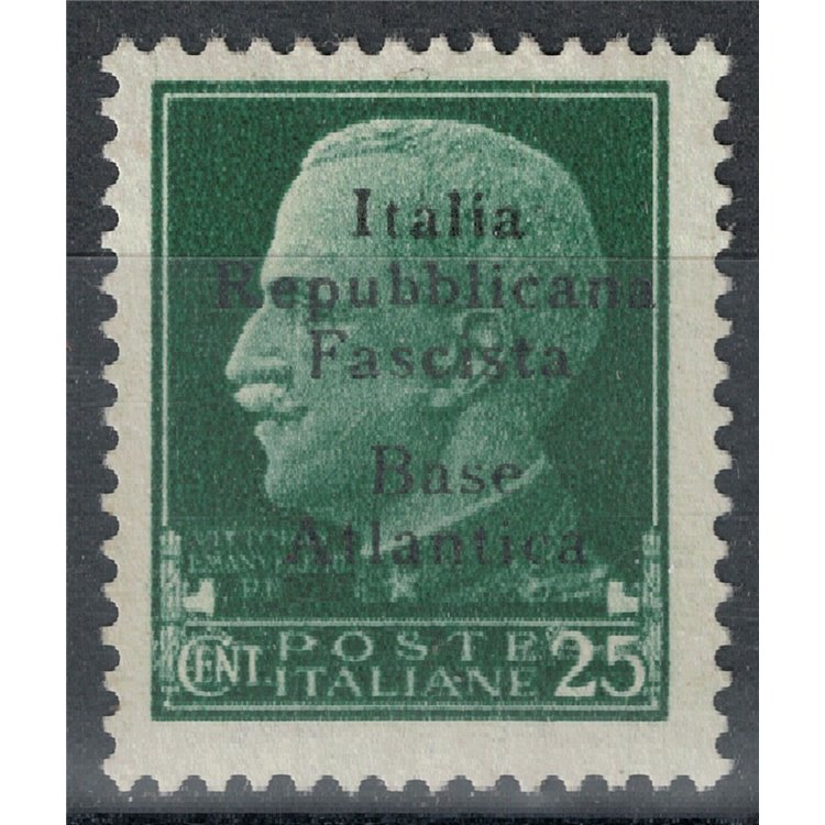 ATLANTIC BASE 1943 Fascist Republican Italy (5 lines) 25c MH*