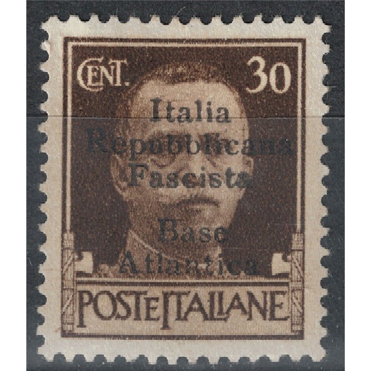 ATLANTIC BASE 1943 Fascist Republican Italy (5 lines) 30c MH*