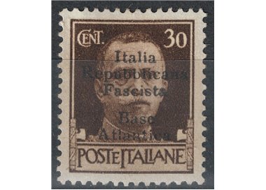 BASE ATLANTICA 1943 Italia Repubblicana Fascista (5 righe) 30c MH*