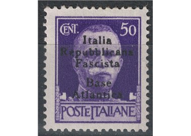 BASE ATLANTICA 1943 Italia Repubblicana Fascista (5 righe) 50c MH*