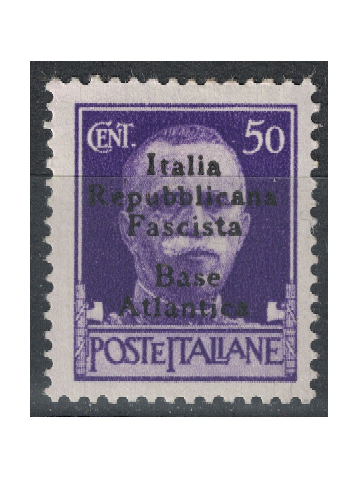 ATLANTIC BASE 1943 Fascist Republican Italy (5 lines) 50c MH*