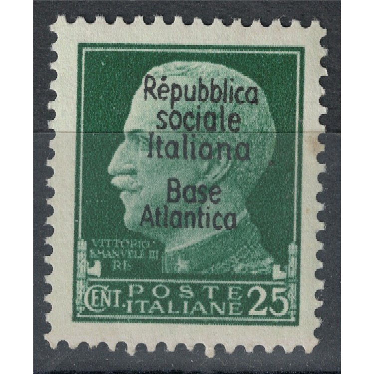 BASE ATLANTICA 1944 Repubblica Sociale Italiana (5 righe) 25c MH*