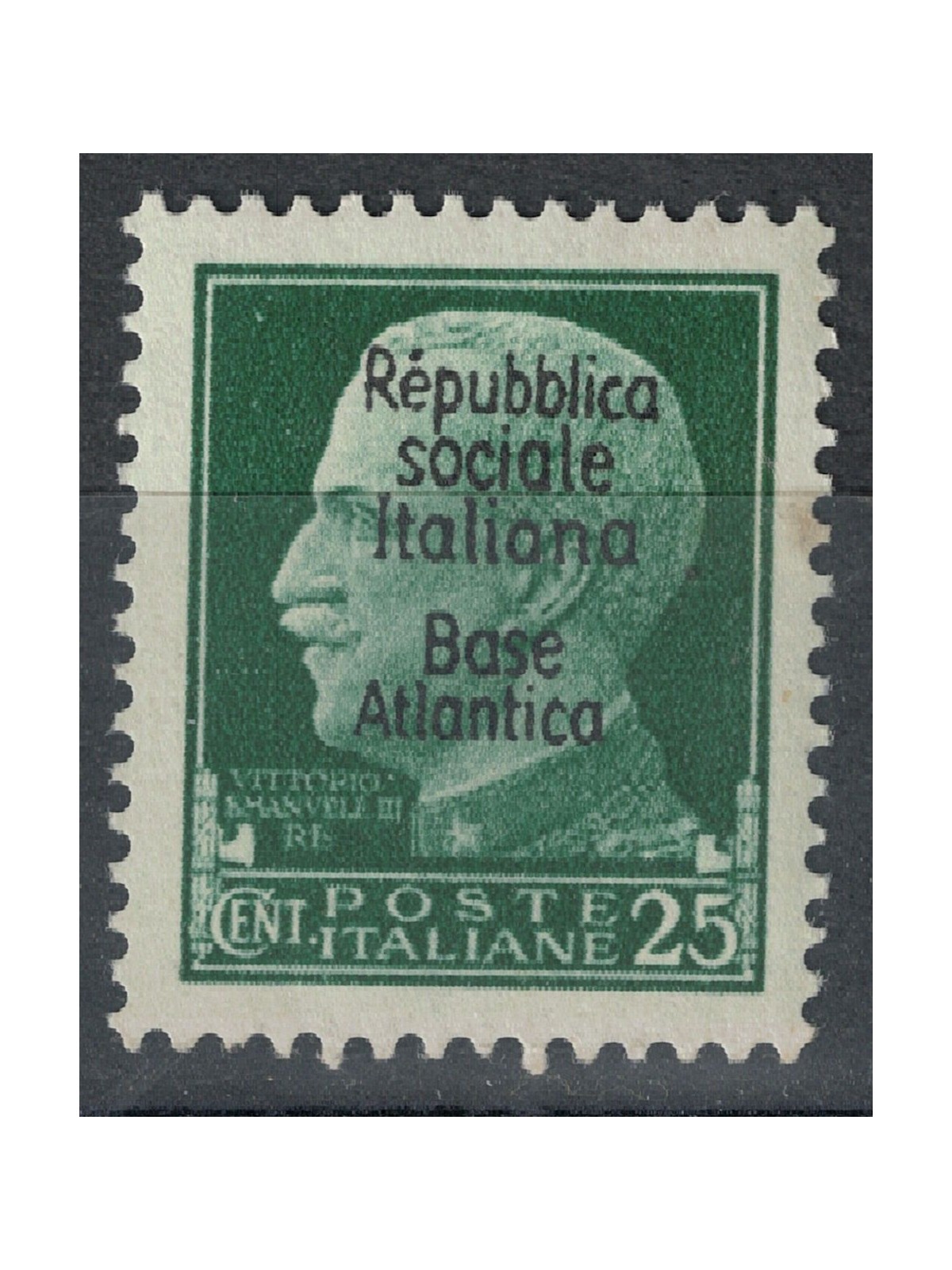 BASE ATLANTICA 1944 Repubblica Sociale Italiana (5 righe) 25c MH*