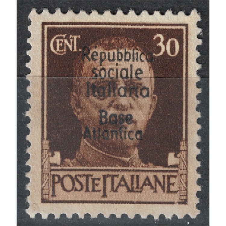 BASE ATLANTICA 1944 Repubblica Sociale Italiana (5 righe) 30c MH*