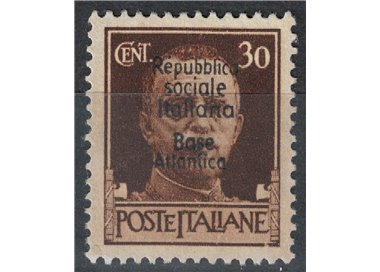 ATLANTIC BASE 1944 Italian Social Republic (5 lines) 30c MH*