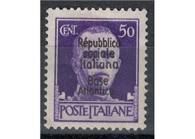 ATLANTIC BASE 1944 Italian Social Republic (5 lines) 50c MH*