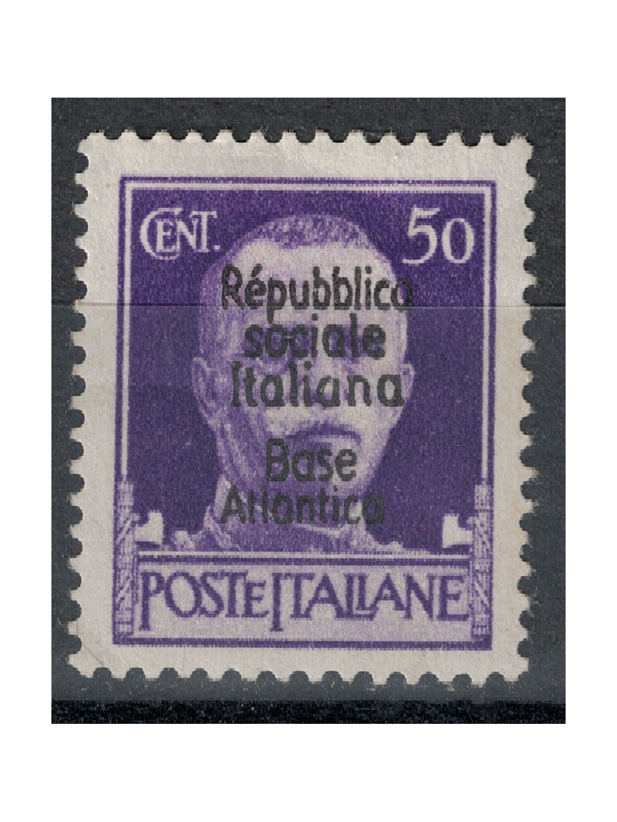 ATLANTIC BASE 1944 Italian Social Republic (5 lines) 50c MH*