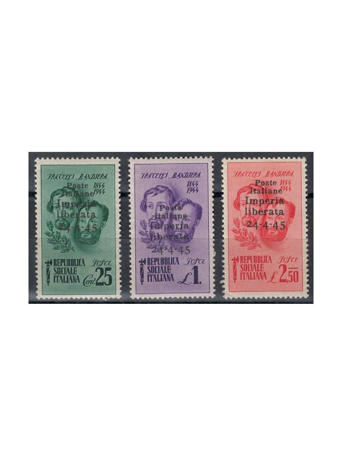 IMPERIA 1945 Fratelli Bandiera 3v MH*