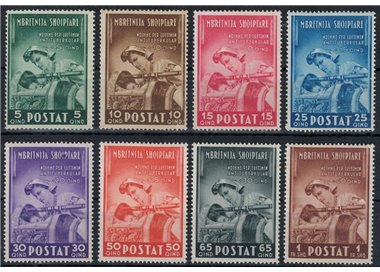 ALBANIA (ITALIAN WEST) 1943 Pro anti-tuberculosis works 8v MH*