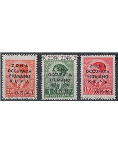 FIUMANO AREA KUPA 1941 ONMI 3v MH*