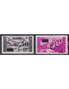 ISTRIA - SLOVENIAN COAST 1946 Postage Due Tag II 2v MH*