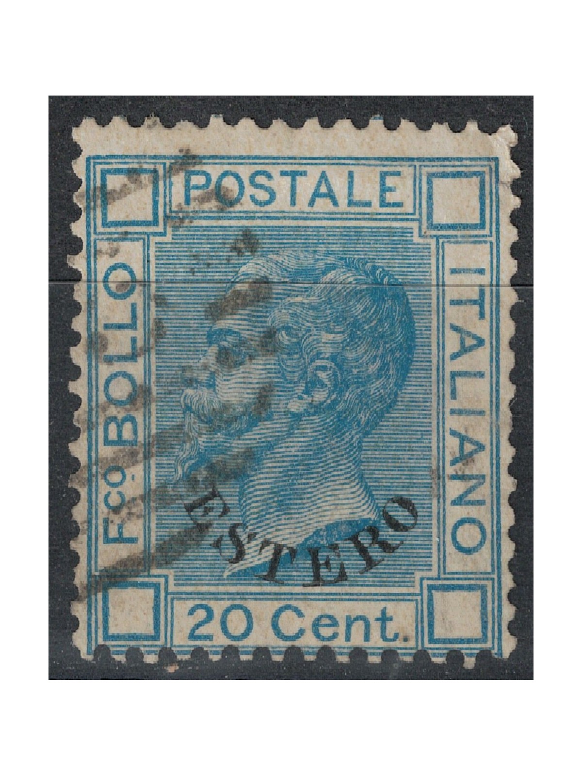 POSTAL OFFICE GENERAL ISSUES 1874 Ordinary series (20c blue) us