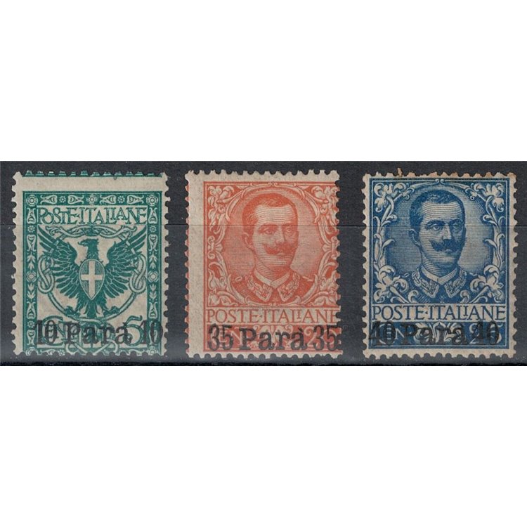 LEVANTE (ALBANIA) 1902 Ordinary series (without ALBANIA) 3v MH*