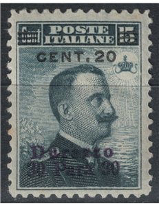 LEVANTE (DURAZZO) 1916 Michetti (20c on 30pa on 15c) MH*