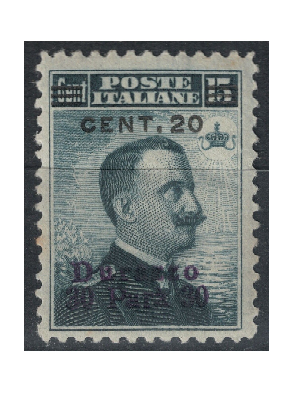 LEVANTE (DURAZZO) 1916 Michetti (20c su 30pa su 15c) MH*