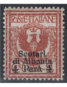 LEVANTE (SCUTARI) 1915 Ordinary series (4pa on 2c) MH*