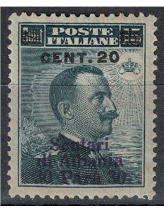 LEVANTE (SCUTARI) 1916 Michetti (20c su 30pa su 15c) MH*