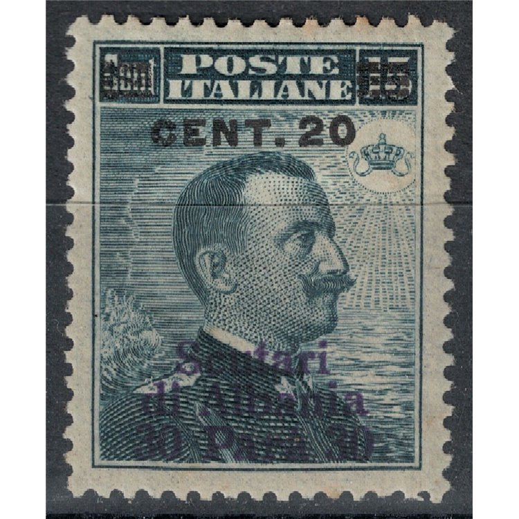 LEVANTE (SCUTARI) 1916 Michetti (20c su 30pa su 15c) MH*