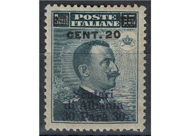 LEVANTE (SCUTARI) 1916 Michetti (20c su 30pa su 15c) MH*