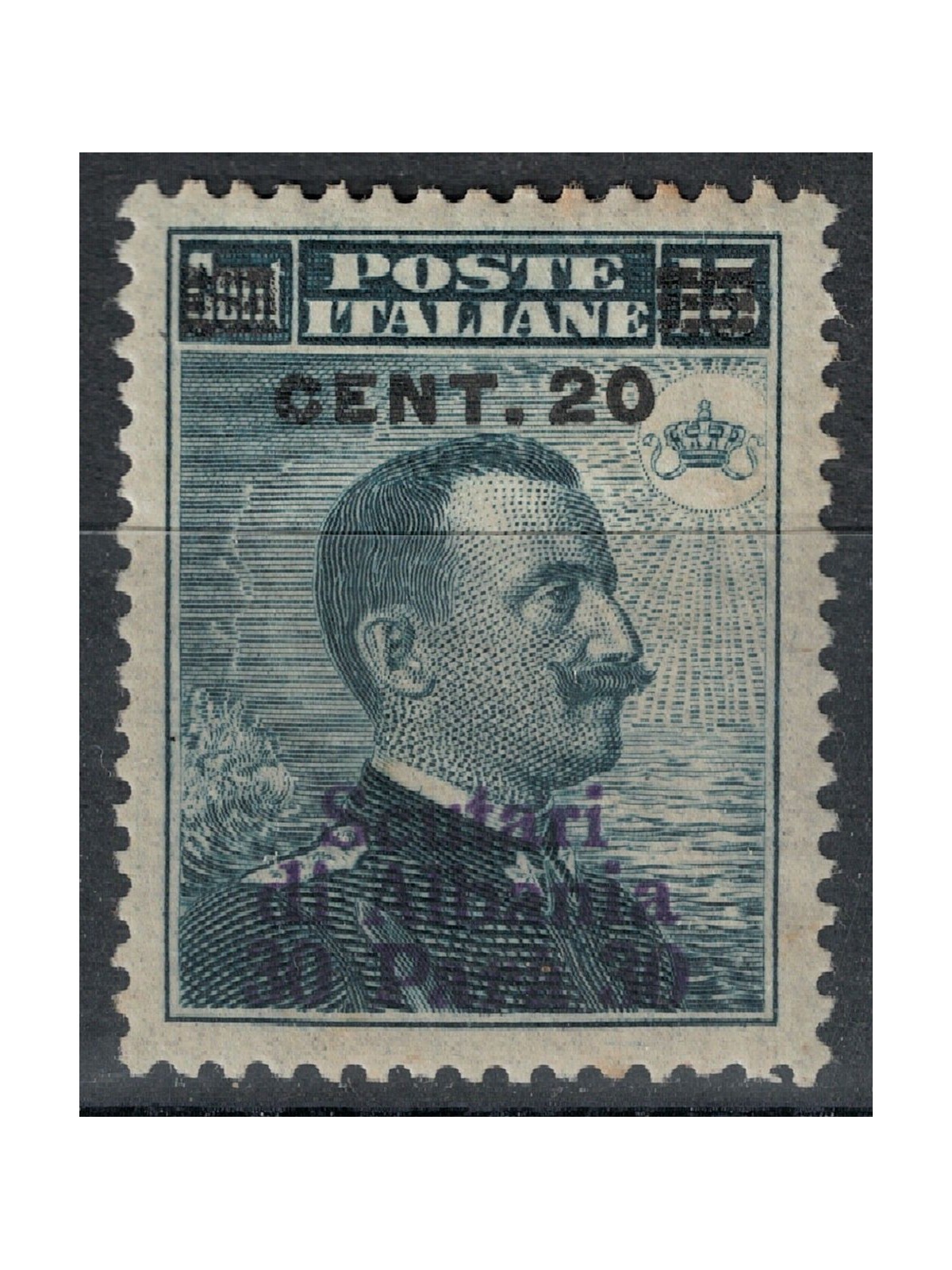 LEVANTE (SCUTARI) 1916 Michetti (20c on 30pa on 15c) MH*
