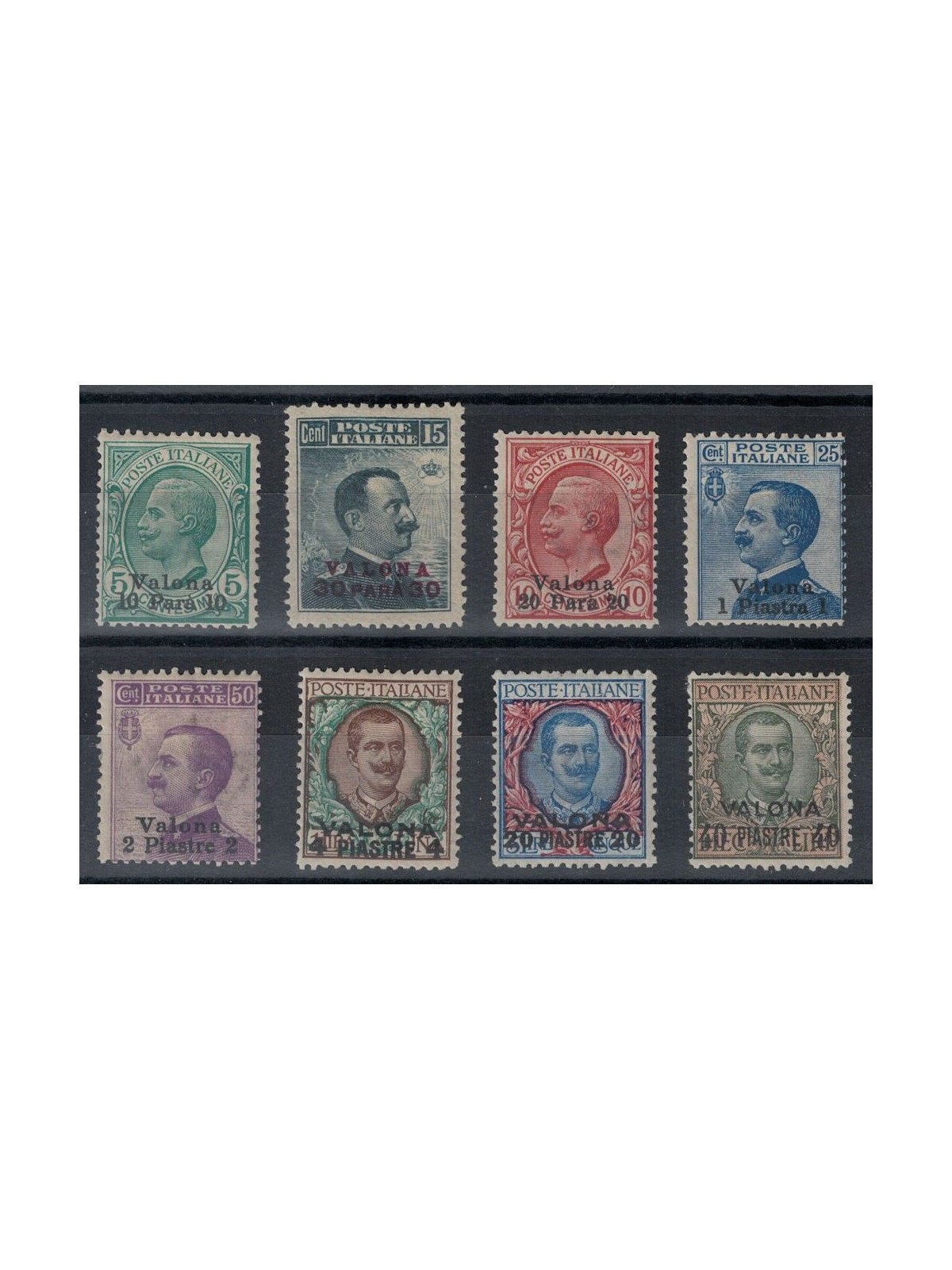 LEVANTE (VALONA) 1909-11 Ordinary series 8v MH*