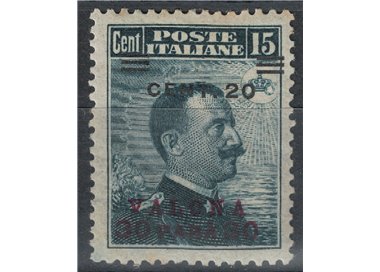 LEVANTE (VALONA) 1916 Michetti (20c on 30pa on 15c) MH*