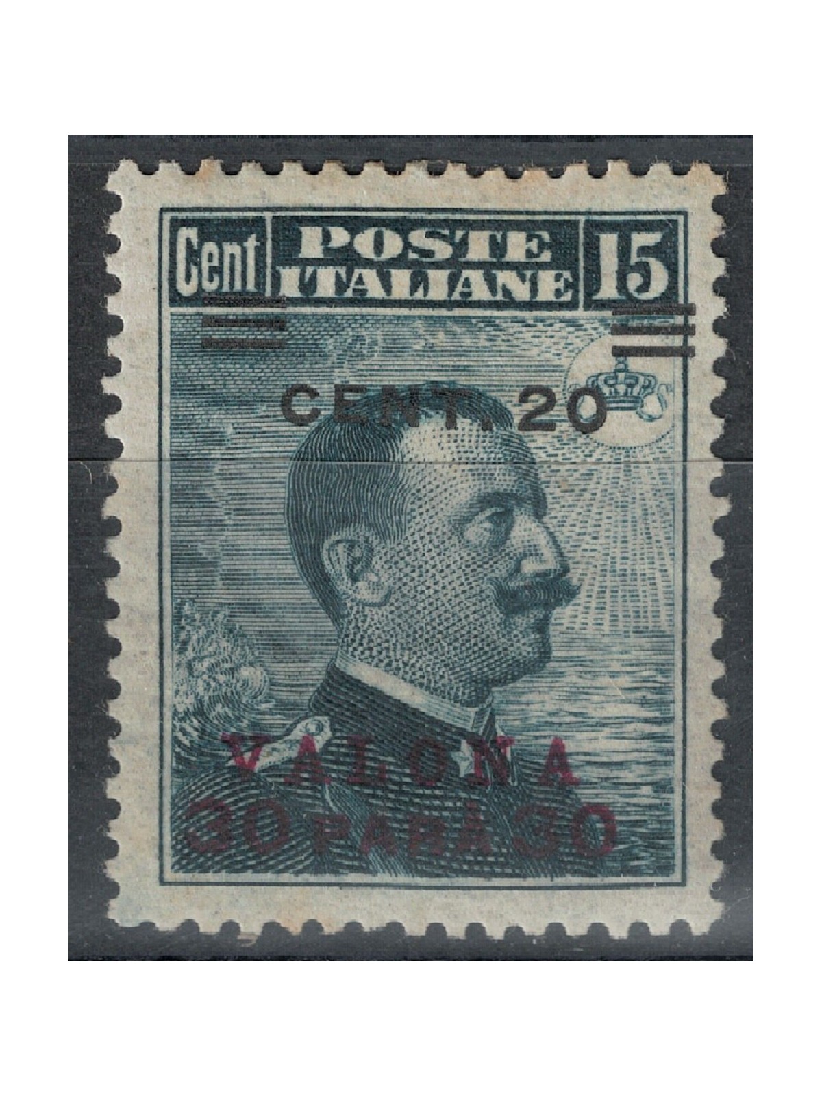 LEVANTE (VALONA) 1916 Michetti (20c su 30pa su 15c) MH*