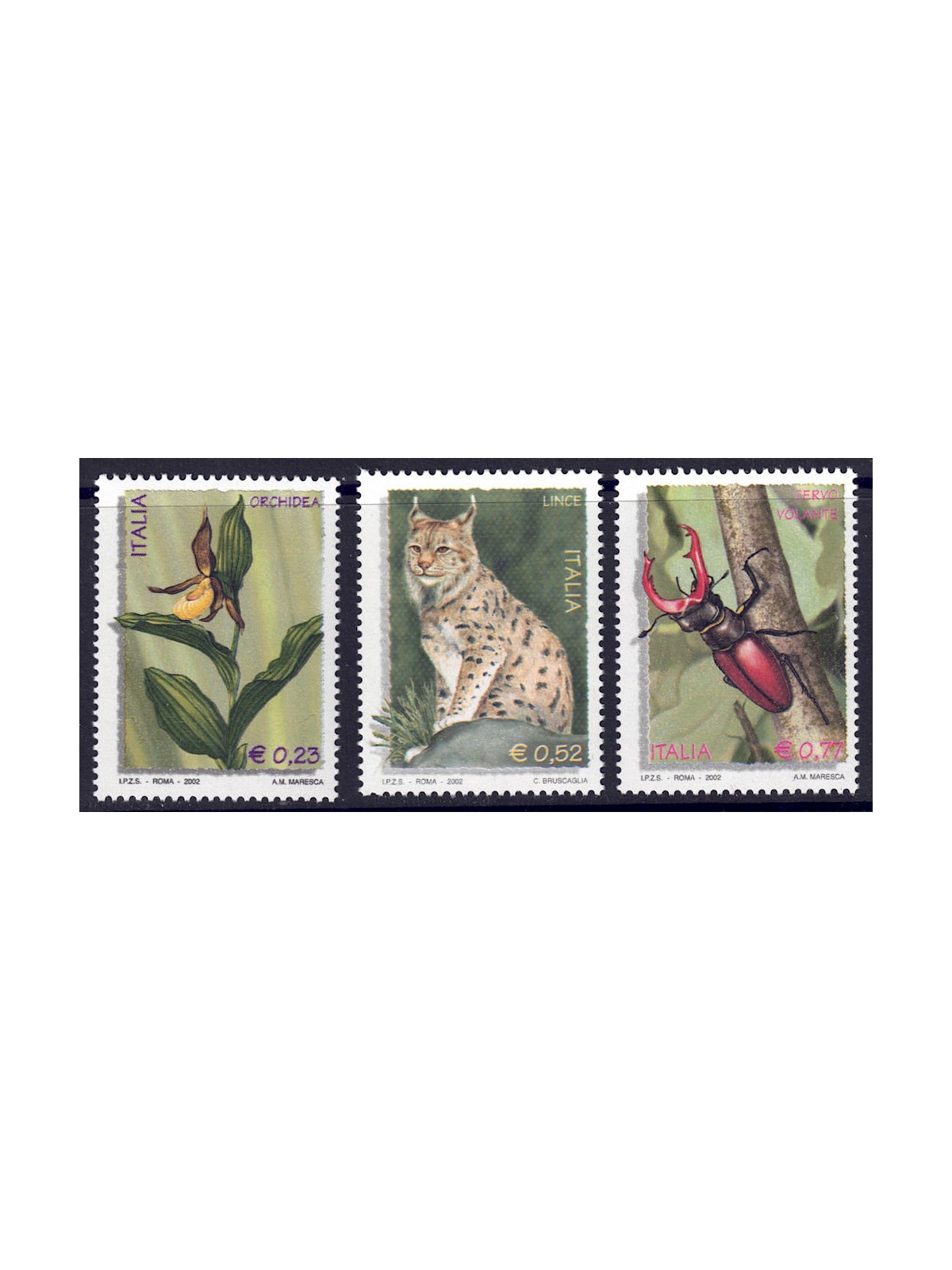 ITALY 2002 Flora and fauna 3v MNH**
