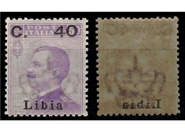 LIBYA 1922 Variety 40c Michetti (Decal) MNH**