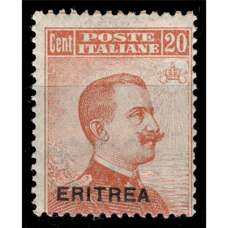 ERITREA 1919 Michetti Variety 20c Orange (Double Overprint) MNH**